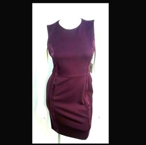CALVIN KLEIN PURPLE WIGGLE DRESS CAREER WEAR S 6